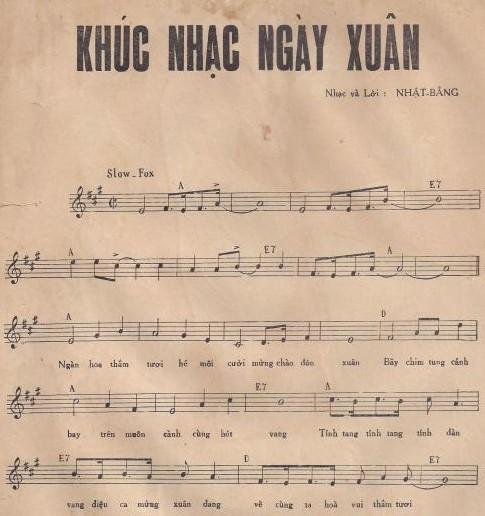 Sheet nhạc Khúc Nhạc Ngày Xuân